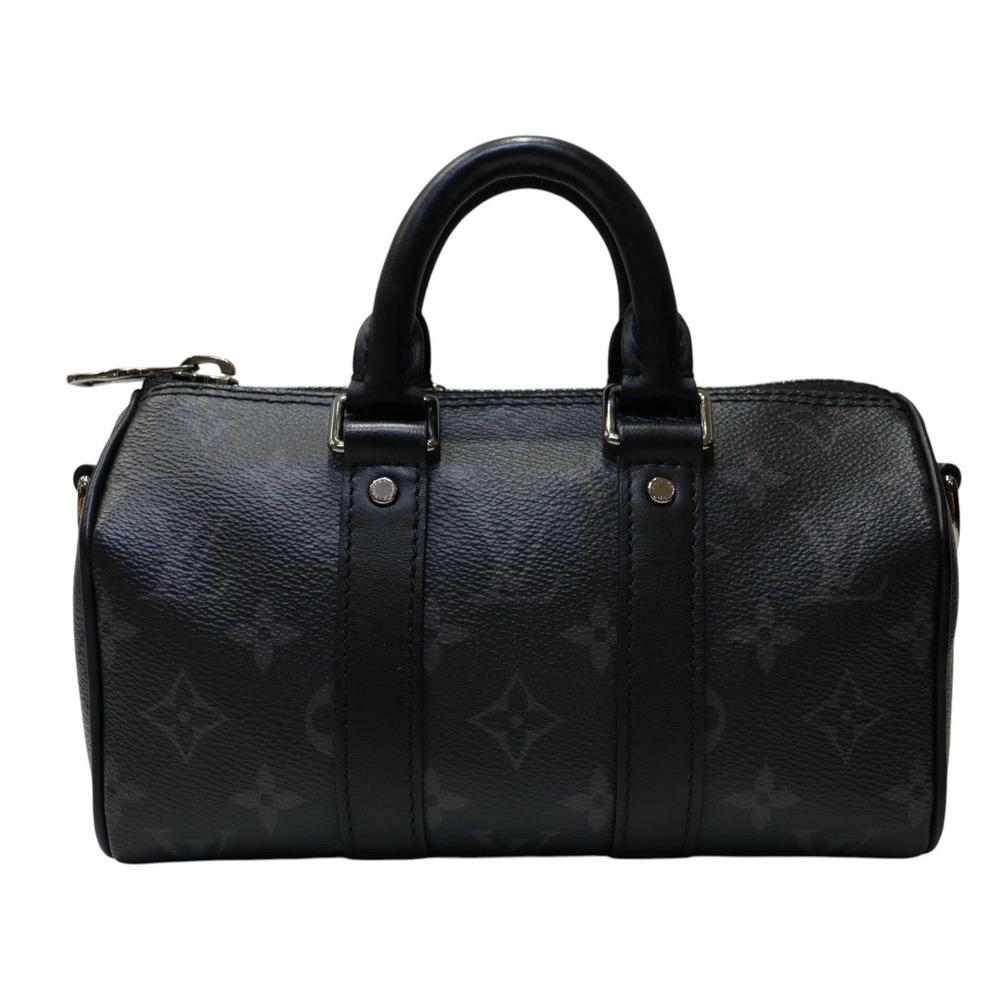 LOUIS VUITTON Keepall Shoulder bag Handbag Monogram Eclipse Black Reverse - Picture 2 of 9